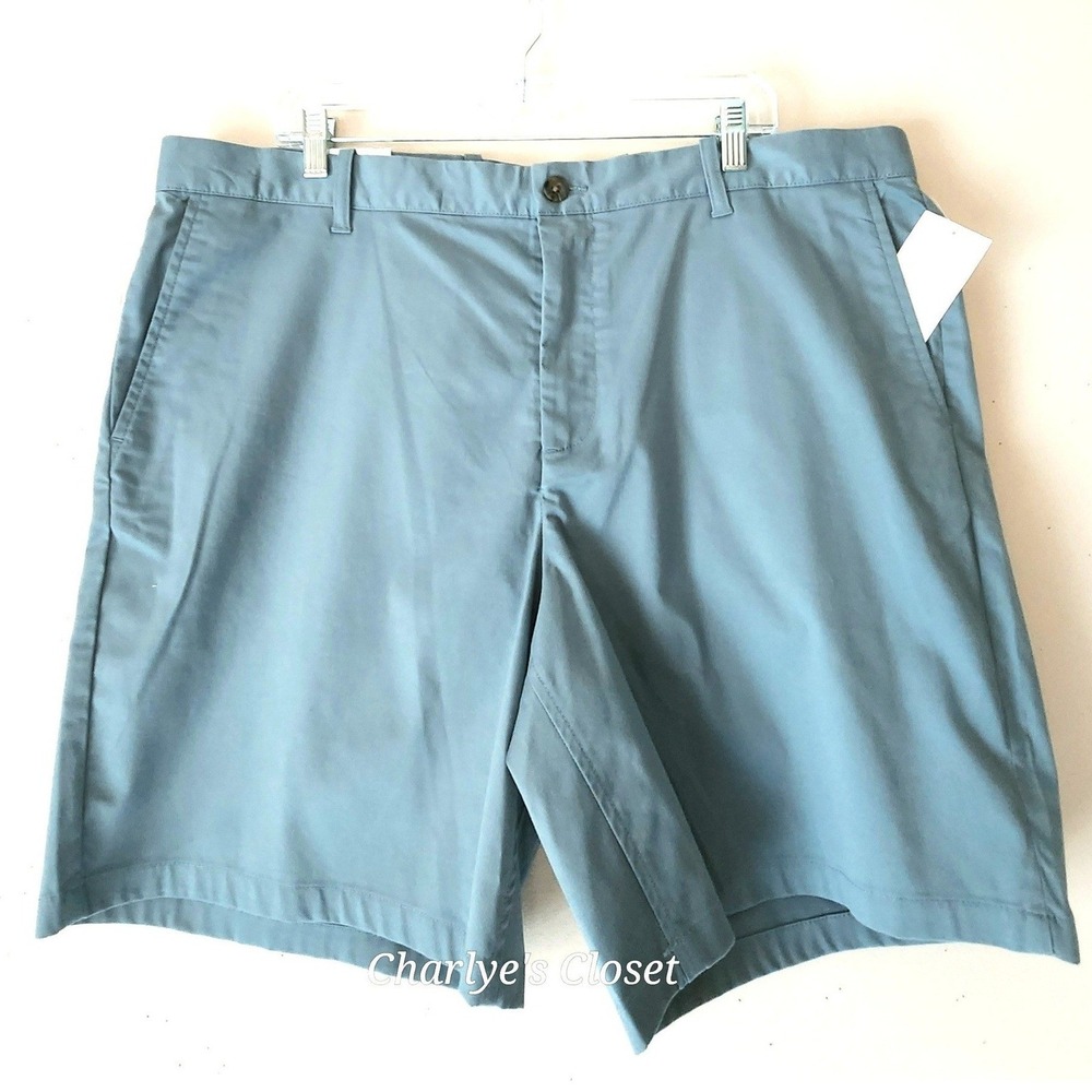 Nordstrom Mens 100% Linen Drawstring Shorts Slate Blue 2XL Casual Travel Cabana